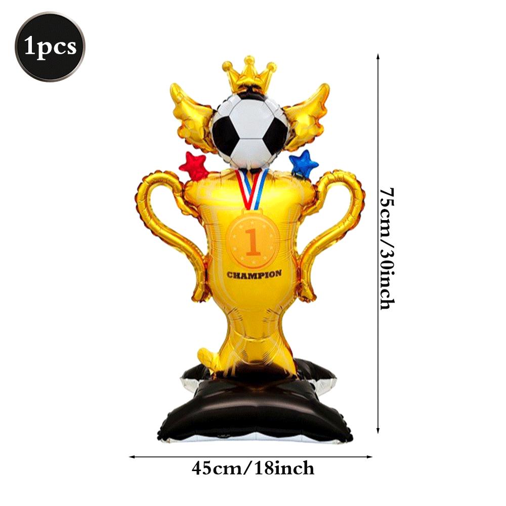 Giant Soccer Trophy Foil Balloons Champion Football Helium Globo Boy Birthday Party Decorations Sports Theme Event Supplies Kids