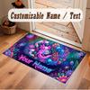 Fantasy Magic Theme Soft Crystal Velvet Rug Custom Name & Text Print Non Slip Floor Rug for Bedroom Living Room