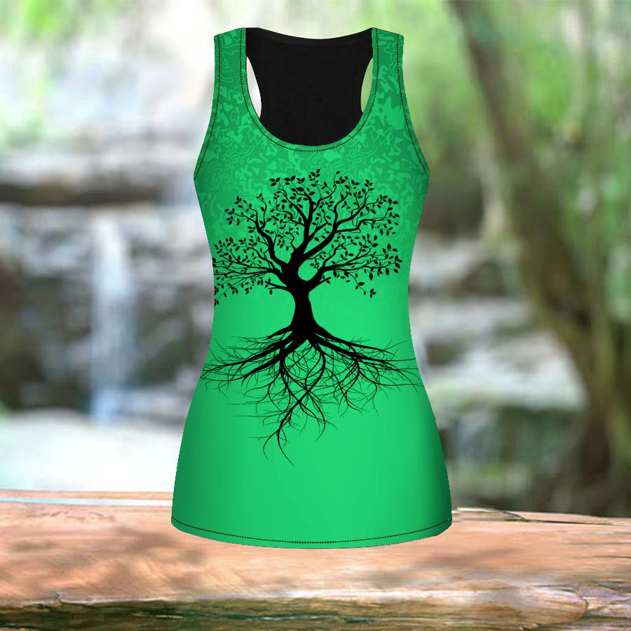 Женские летние спортивные рубашки с 3D-принтом розовых деревьев для занятий йогой — фото 4