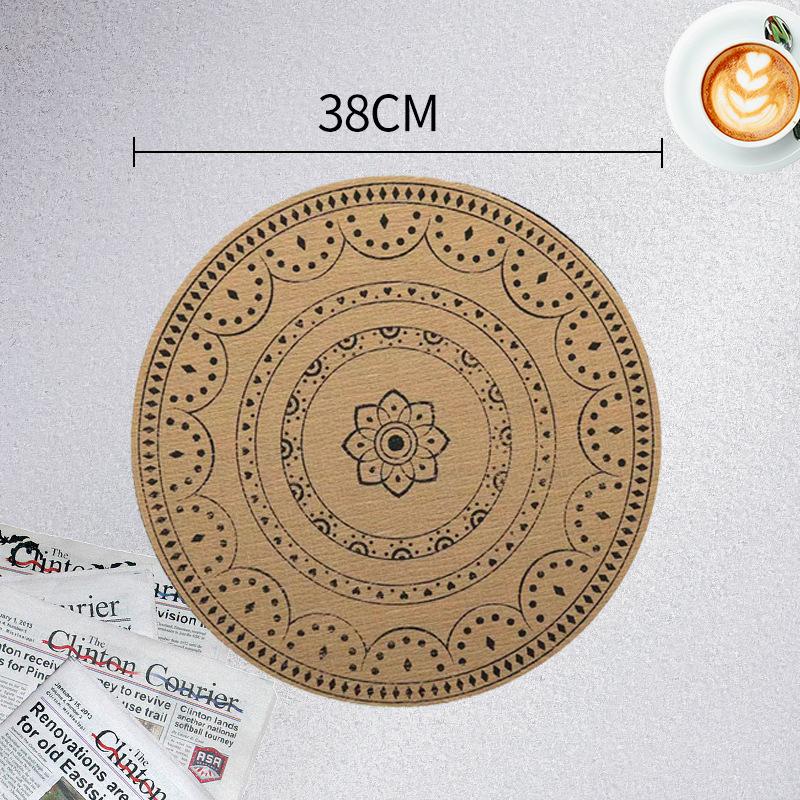 INS Teslin PVC Placemat Vintage Style Heat-Resistant Square Burlap-Look Table Mat for Dining Wedding Decor Kitchen Tableware Pad
