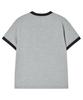 AWESOME STUDIO Heart Ringer Color Block Short Sleeve T-Shirt Melange Gray