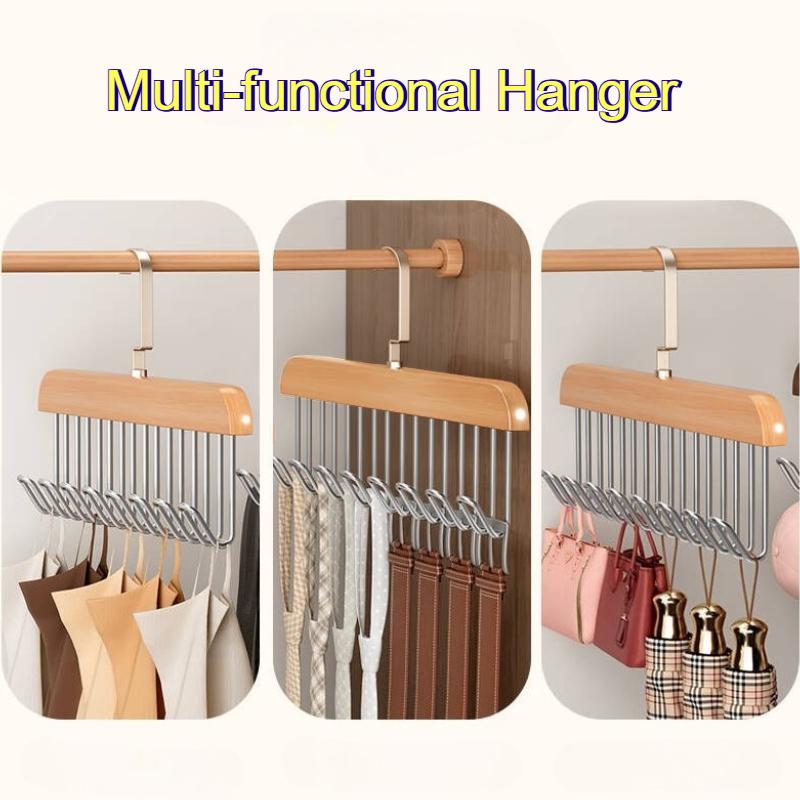 Wooden Belt Hanger Women Storage Bra Hanger Sturdy Durable Home Wardrobe Organizer for Men Tie Belt Women Bra Sling Scarf Rack