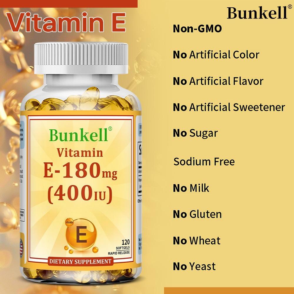 Vitamin E 400 IU Dietary Supplement, 120 Softgels Per Bottle