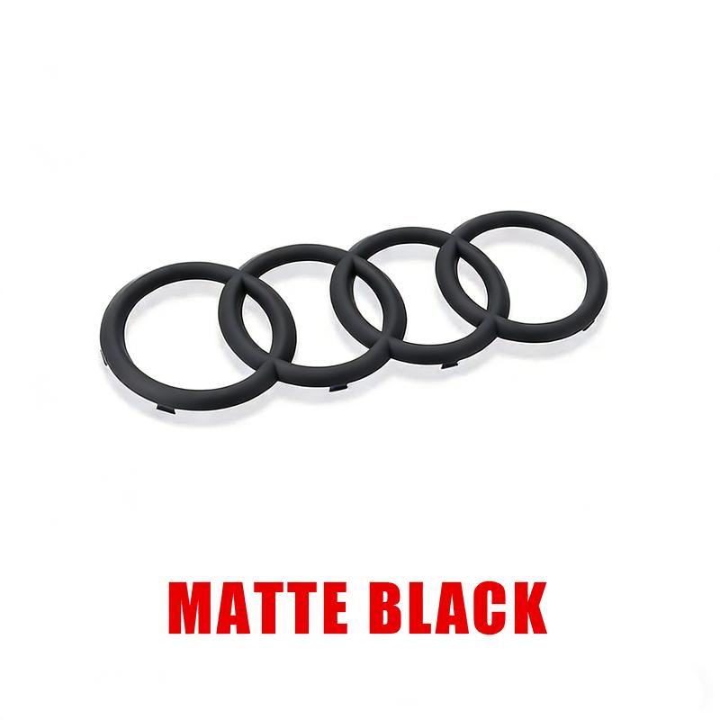 Q24 Ring Logo Car Hood Front Bonnet Grill Rear Trunk Emblem Badge Sticker Decal Accessories For a2 A3 A4 A5 A6 A7 Q2 Q3 Q5 Q8 TT