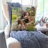 Koreanischer Star Lee Sung Kyung Kissenbezug Quadratisches Kissen Schlafzimmer Sofa Freizeit Komfort Kissen Wohnzimmer Heimdekoration 40X40