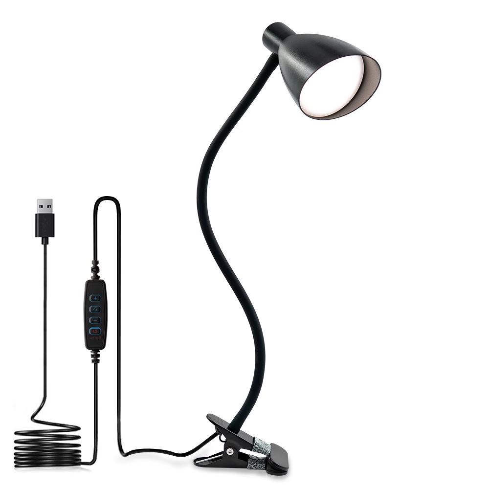 

LED Eye-Protection Clip-On Lamp for Reading & Learning - USB-Powered 5-7W чорний