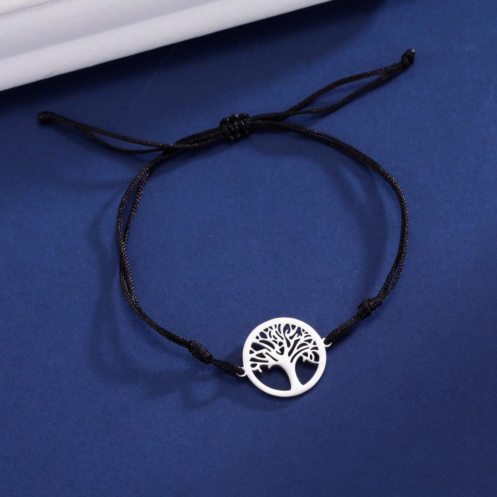 Teamer Tree of Life Pendant Bracelet for Women Vintage Red Cord Bracelets Stainless Steel Jewelry Pulseras 2026 Birthday Gift