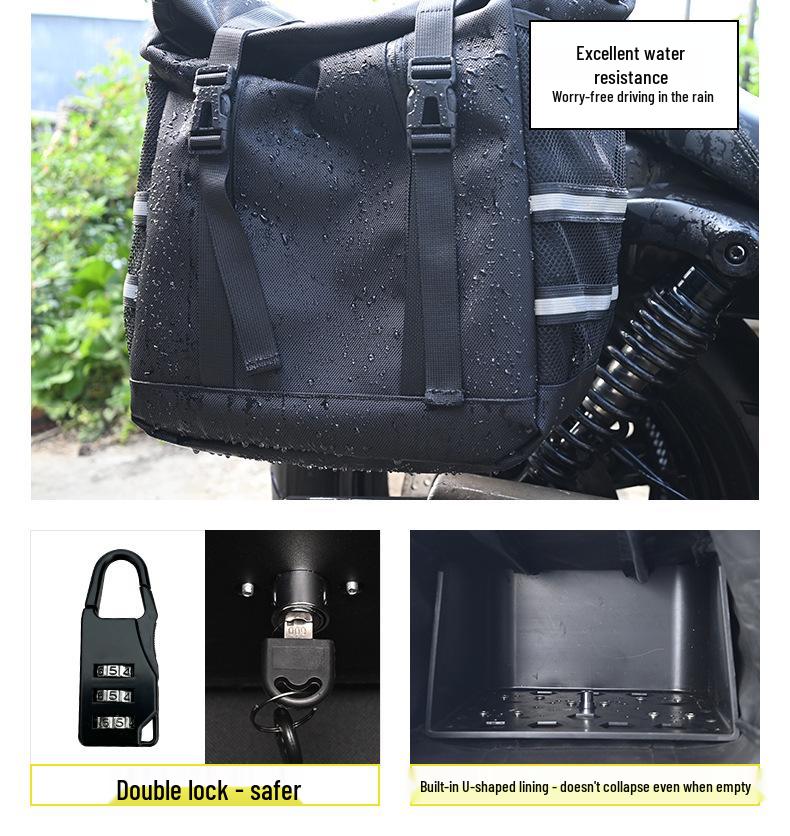 Haojue TR300 PLUS Urban Motorcycle Bumper with Folding Backrest & Side Bag Luggage Rack