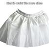 White 4-layers Design No Hoop Petticoat Fluffy Wedding Dress Crinoline Bridal Ball Gown Underskirt Ladies Lined Skirt Party Dress Role-playing Lining