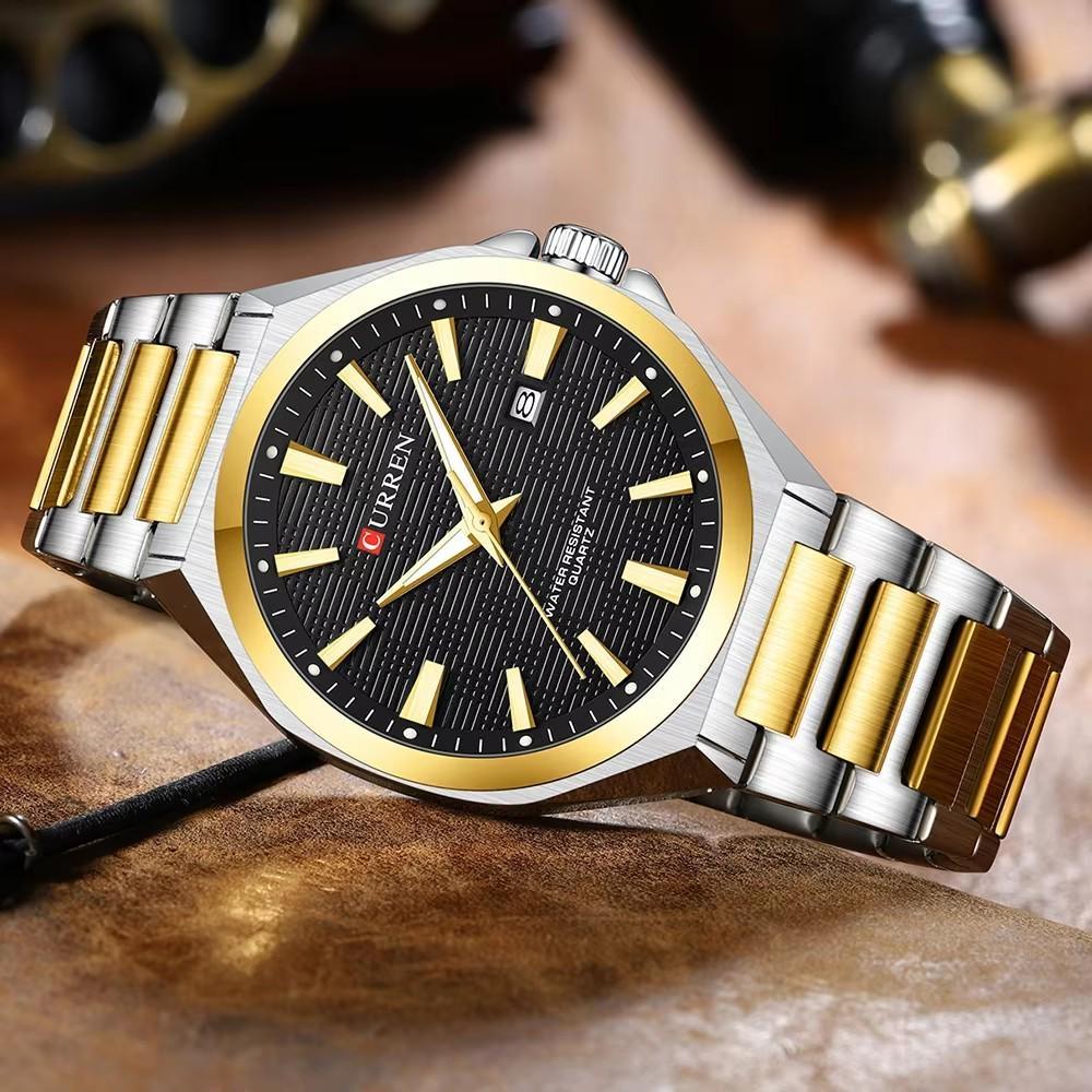 CURREN Fashion Quartz Clock Waterproof Luminous Date Stainless Steel Watches For Men Luxury Business Wristwatch