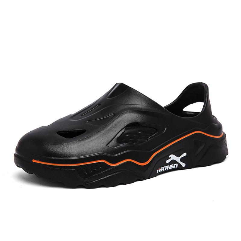 

Модные летние мужские тапочки EVA, сандалии на толстой подошве, домашние шлепанцы, тапочки для ванной, мужская обувь, повседневные пляжные клоги, шлепанцы 39-45 40 чёрный