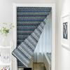 Khaki Geometric American Door Curtain Hanging Curtain Partition Curtain Fabric Feng Shui Curtain Bathroom Half Curtain Does Not Contain Rod