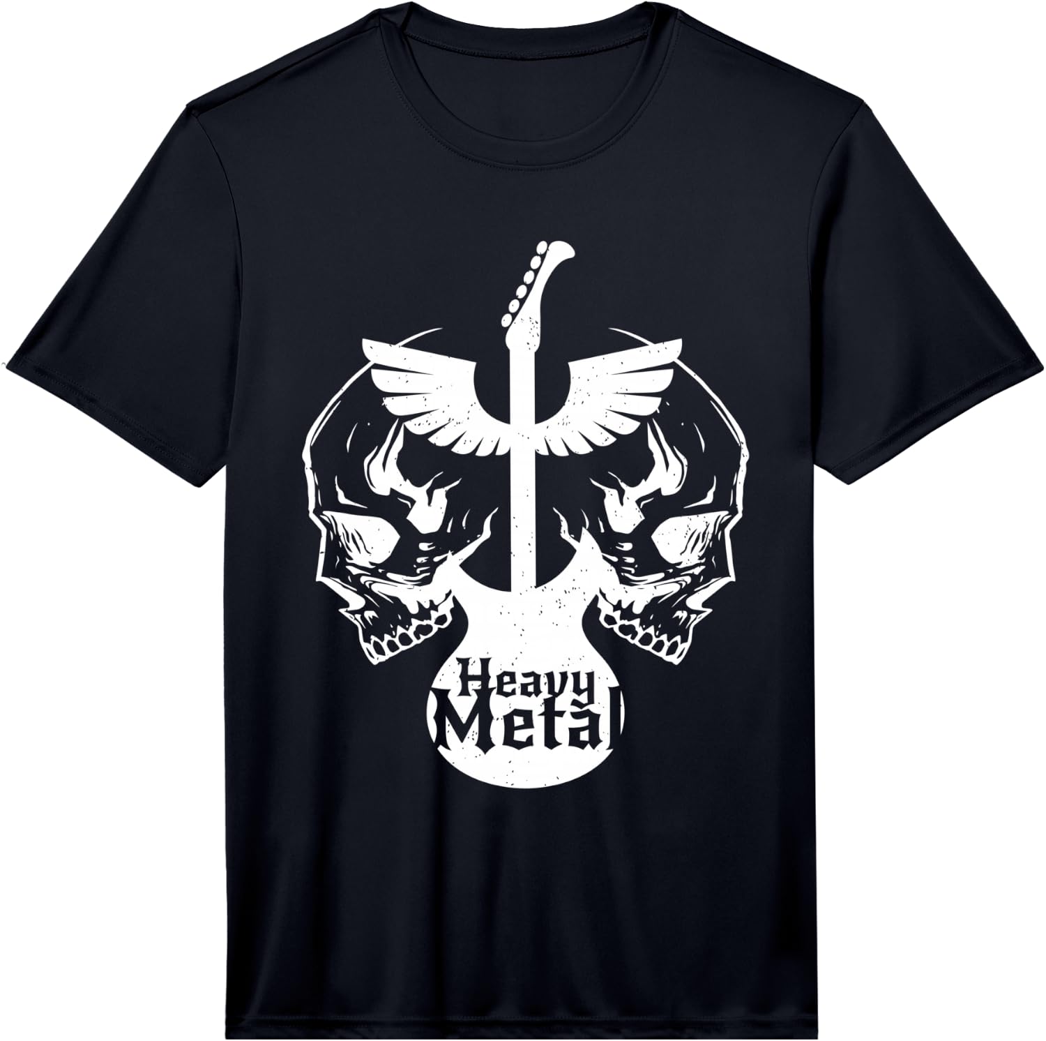 Heavy Metal Flying Guitars with Skulls Rock Performance Unisex T-Shirt XXXL