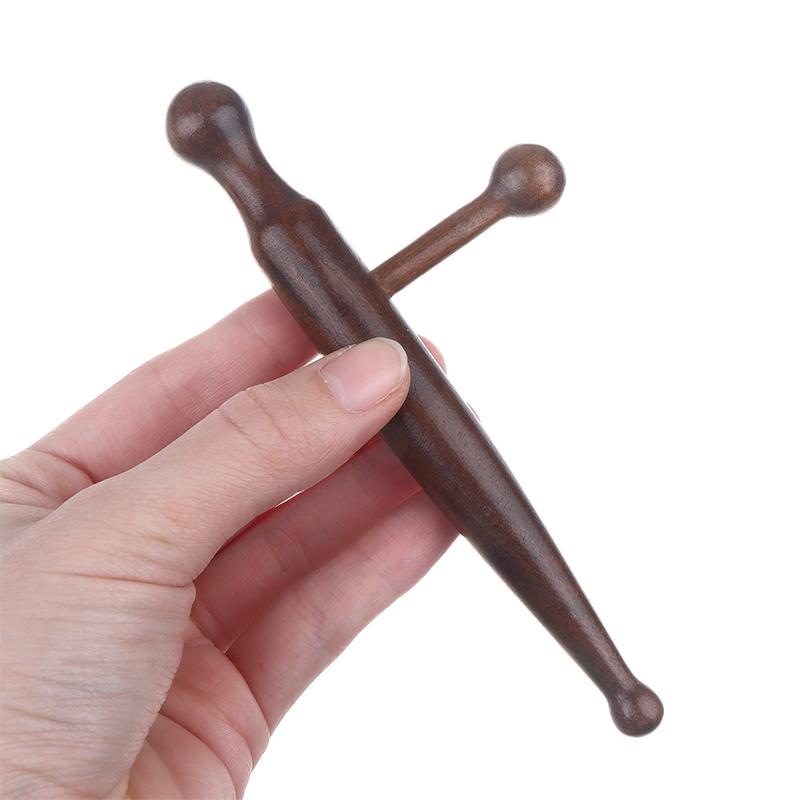 Ergonomic Acupuncture Stick Durable Portable Sandalwood Massage Stick Handheld Design Foot Massage Stick Meridian Therapy
