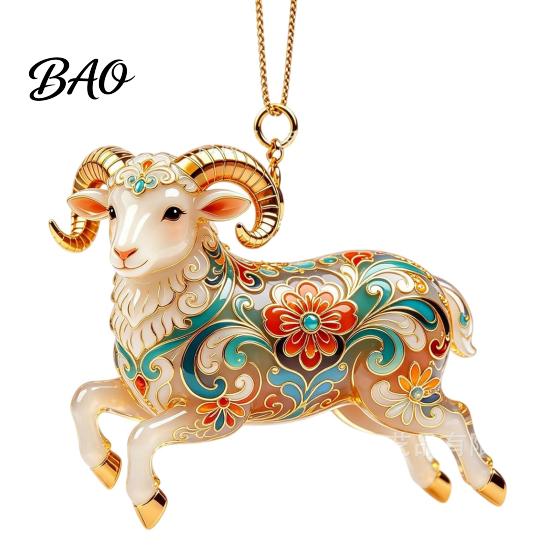 Lightweight Acrylic Decor for Holiday 2PCS Christmas Goat Hanging Ornaments, Decorative 2D Tree Ornaments Home Pendants, Festive Party Decorations