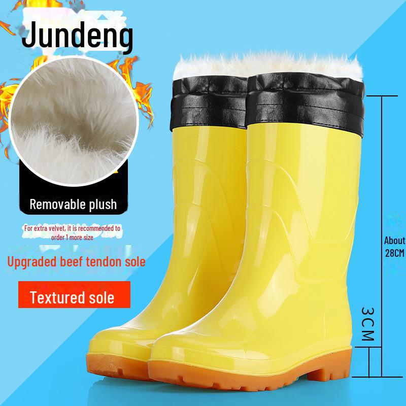 Tendon Sole Unisex White Waterproof Non-Slip Rubber Hygiene Boots for Medium and High Food Safety and Farm Work.