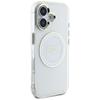 Guess IML Metal Colored Circle Classic Logo MagSafe case for iPhone 16 white