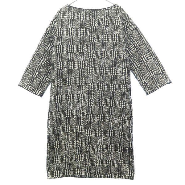 Marella Overall Handle Five-quarter Sleeve Wool Blend Knee-length Dress Women Used