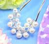 Miaomyao Drumstick Hair Japanese Pearl U Hair Accessory [Miaomyao] Hairpin, Ornament, Dress, Tomesode, Kimono, Bijou, Flower, Comb, Silver,