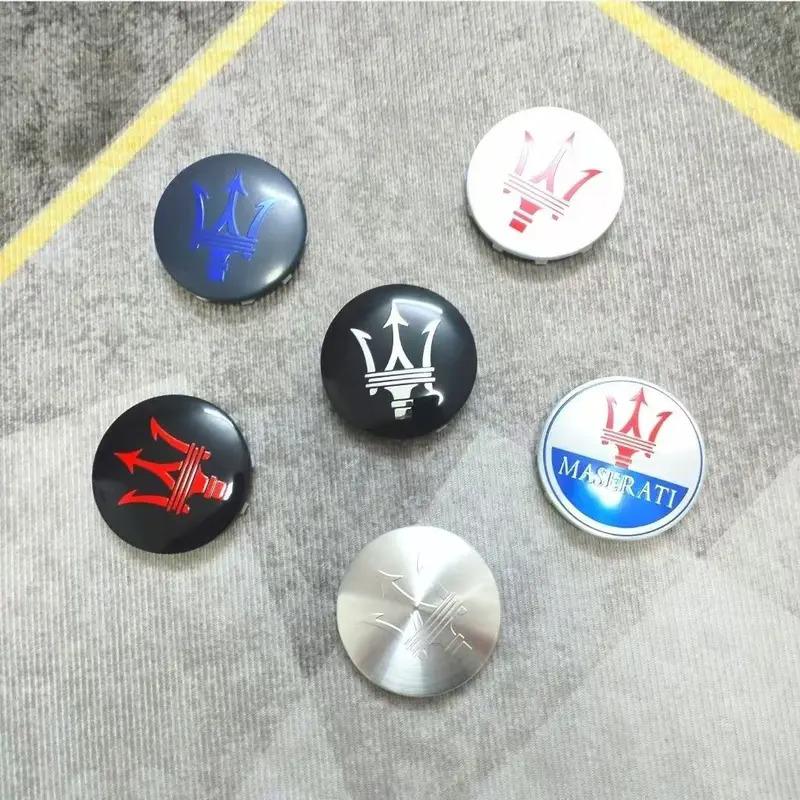 60mm 4pc Car Wheel Center Caps for Maserati Granturismo Levante Ghibli Grancabrio Quattroporte GTS Q4 Coupe Hub Cover Decoration
