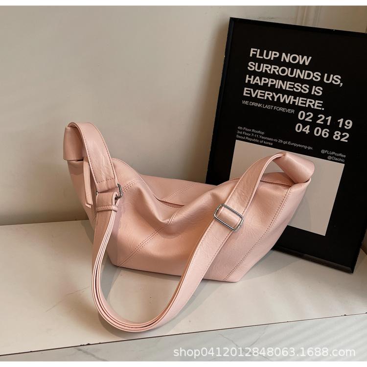 

Fashion pleated dumpling bag 2025 new Korean version ins trendy versatile shoulder bag niche high-end messenger bag розовый