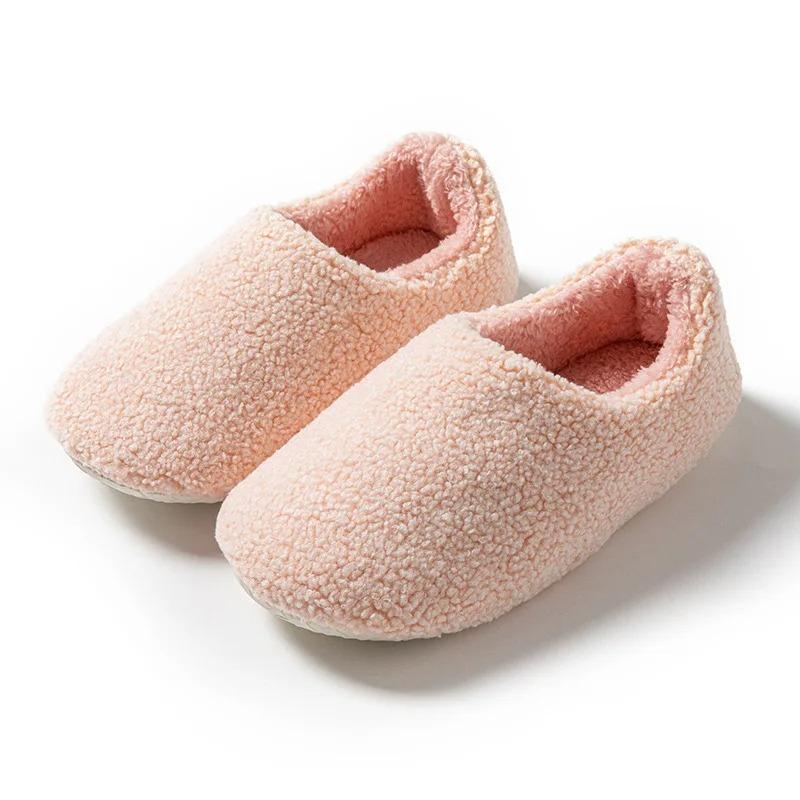 Crestar Vinterpäls Fluffiga Tofflor Dam Inomhus Varma Hustomfflor Par Mode Mysiga Platta Tofflor