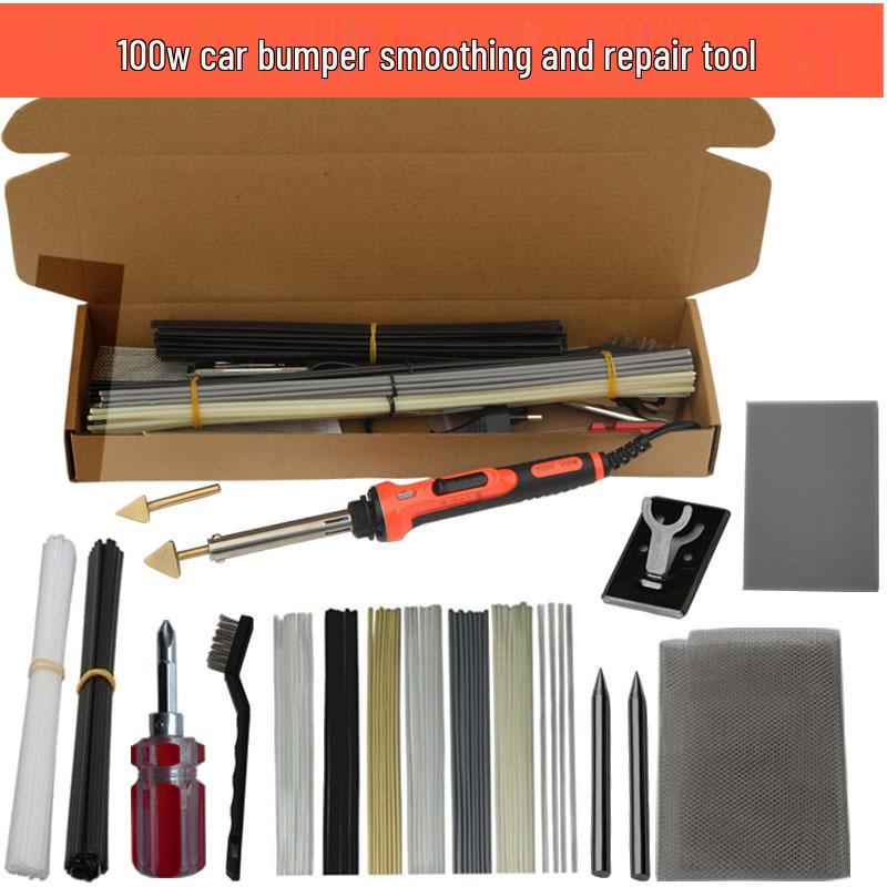 100W Car Bumper Repair and Smoothing Tool: Electric Soldering Iron & Heat Gun Combo