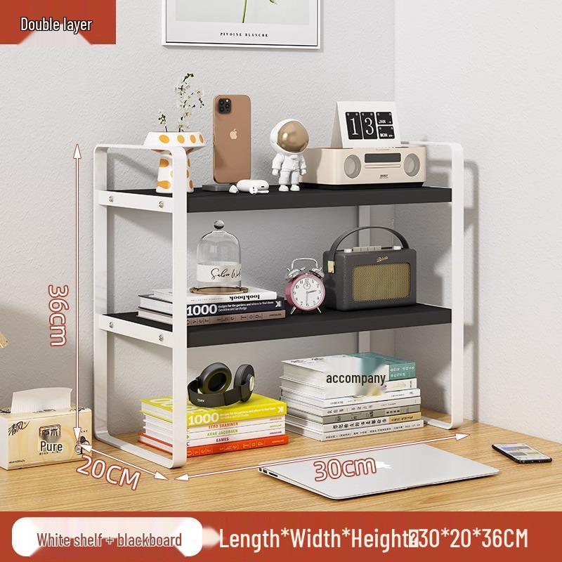 Mehrschichtiger Schreibtischorganizer: Stufenregal für Bücher, Bürobedarf und Kosmetik. Ideal für die Arbeit, das Wohnheim oder das Zuhause.