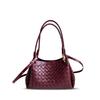 Nuova borsa a secchiello media in pelle di paracadute intrecciata portatile popolare transfrontaliera da sotto l'ascella alla moda borsa a tracolla messenger da donna