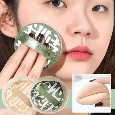 Air Cushion Cosmetic Puff Set with Storage Box Makeup Cotton Candy Sponge Soft Leather Clip Wet Dry Use Makeup Tools
