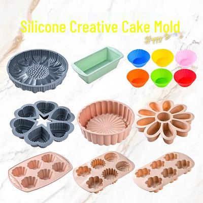 "Silicone Cake and Toast Baking Mold - High Temp Resistant, Perfect for DIY and Homemade Treats"