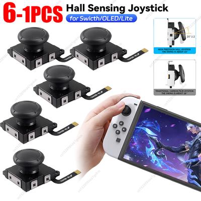 1-6P Hall Electromagnetic Sensing Joystick for JoyCon Replacement No Drifting Stick Thumb Stick For Switch OLED/Lite Accessories