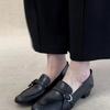 British thick heel new retro commuter small leather shoes single shoes