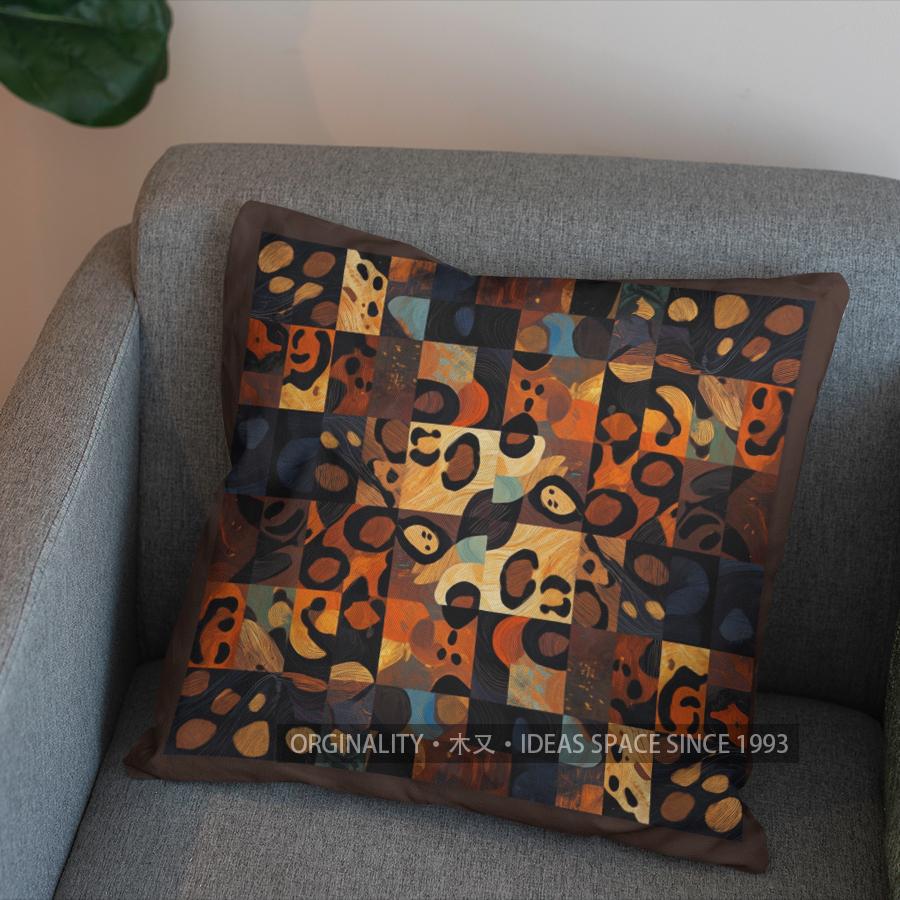 2D Buntes Geometrisches Leopardenmuster Kissenbezug Muster Kissenbezug Geeignet für Sofa Schlafzimmer Auto Kissenbezug