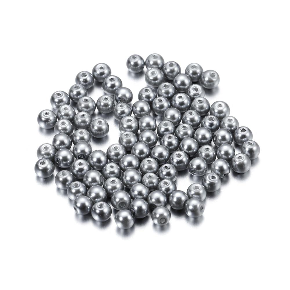 100pcs/lot 4-10mm Mixcolour Round Glass Beads Loose Beads Bracelet Earrings for DIY Jewelry Making Finding Accessories