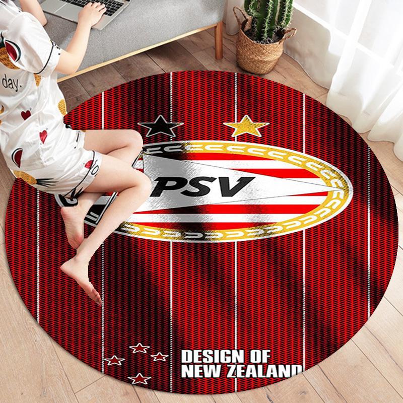 Philips Sport Vereniging Round Area Rug,Carpet Rug for Living Room Bedroom Sofa Playroom Decor,Non-slip Floor Mat