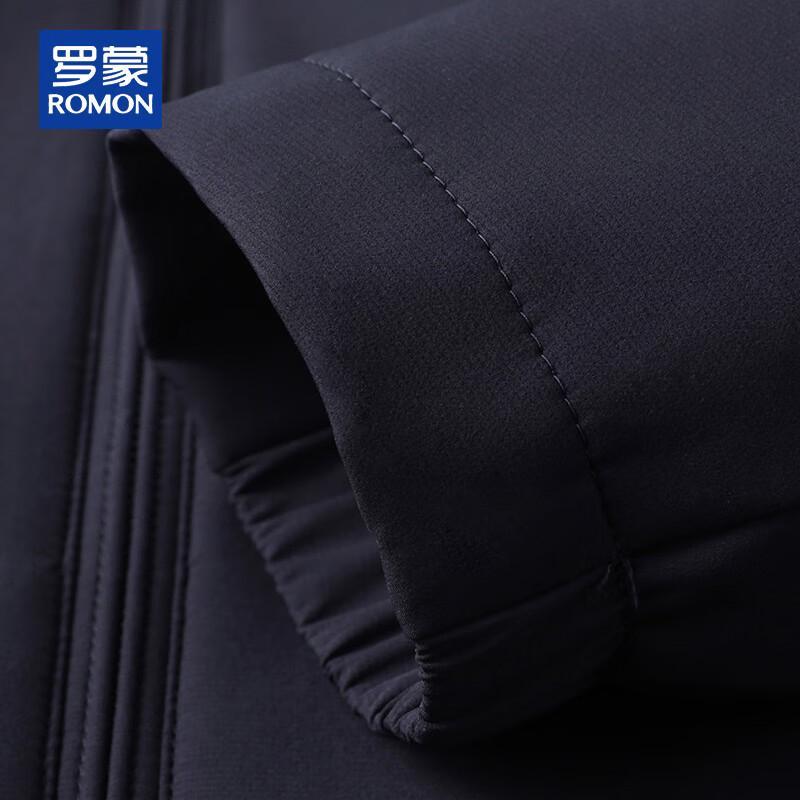 ROMON Men's Detachable Rabbit Fur Lined Winter Executive Jacket