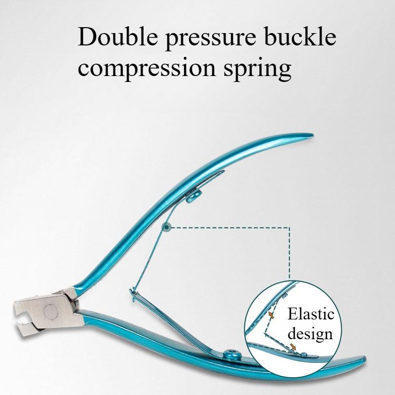 Professional Cuticle Nippers for Ingrown Toenails, Thick Nails - Slant Tip Nail Clippers, Dead Skin Remover, Pedicure Tool Set