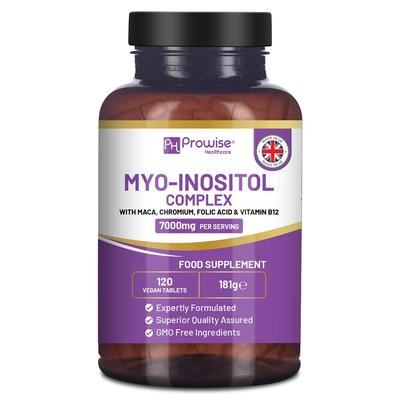 Complexe Myo-Inositol 120 comprimés végétaliens 7000 mg par portion avec racine de maca noire