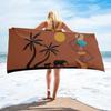 African Woman Beach Towel Bathroom Quick Dry Desert Geometric Sunblock Artworks Exotic Adult Towel for Yoga Camping Gym Hotel