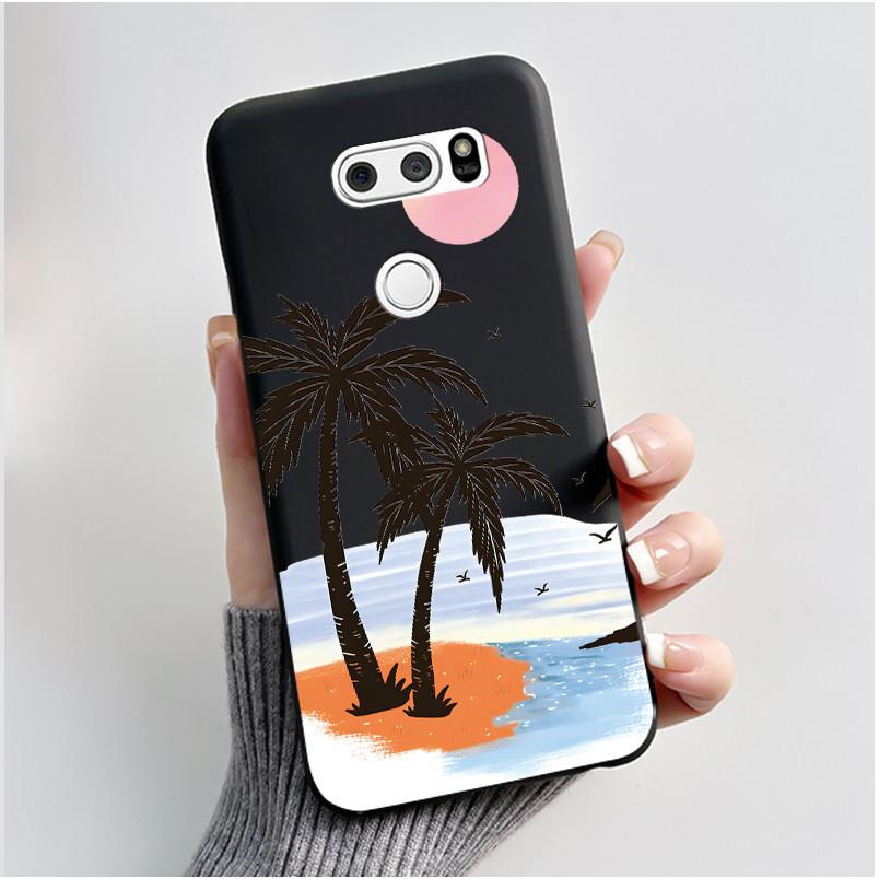 Cute Case For LG V30 V30+ Plus Funda LG V30s ThinQ Capa LG V35 ThinQ Printing Shell Protective Cover Soft Silicone Cartoon Cases