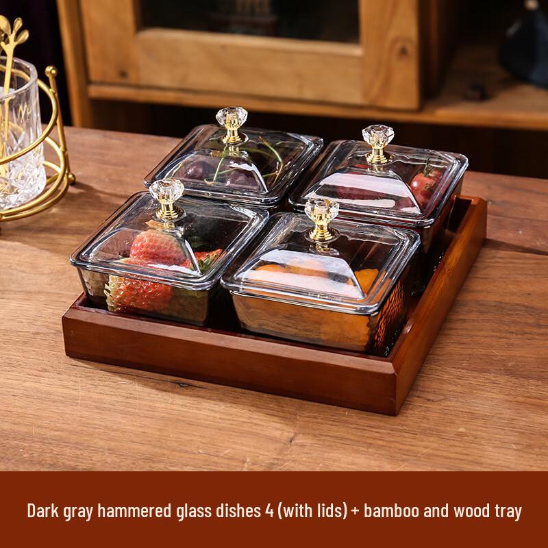 

Junsun 17 ME Hammered Glass Fruit Dish Set