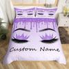 Custom Bedding Set Custom Name Mermaid Duvet Cover Set Personalized Girly Rainbow Gradient Mermaid Comforter CoverGirls Gifts