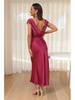Elegant Satin One-Shoulder Fishtail Dress - Backless Slim Fit Design