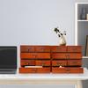 4pcs Desktop Organizer Set, Wooden 3-Tier Storage Drawers,Multi Drawer Office Organizer for Desk Tabletop, Stackable Letter Tray