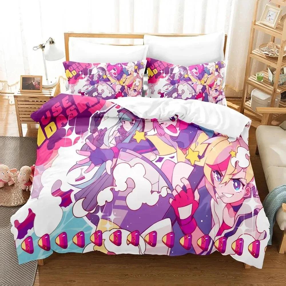 Anime Muse Dash Game Bedding Set Duvet Cover Bed Set Quilt Cover Pillowcase Comforter King Queen Size Boys Adult Bedding Set