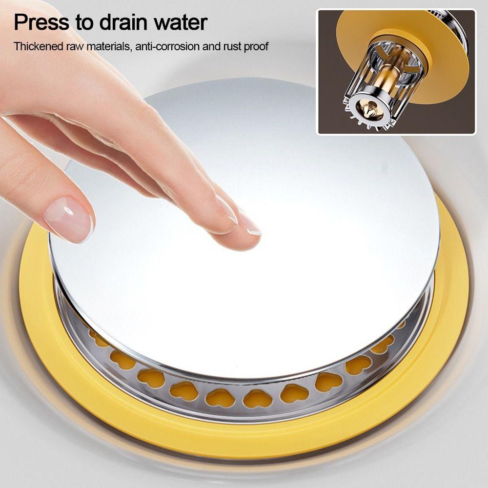 Plastic Floor Drain Filter Mesh Hair Trap Anti-clog Washbasin Bounce Core Sealing Cover Multifunctional Sink Strainer