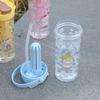 Water Bottle Cup 1011 High Value Straw Cup Cartoon Plastic Cup High Temperature Resistant Portable Drinking Cup Handle Cup