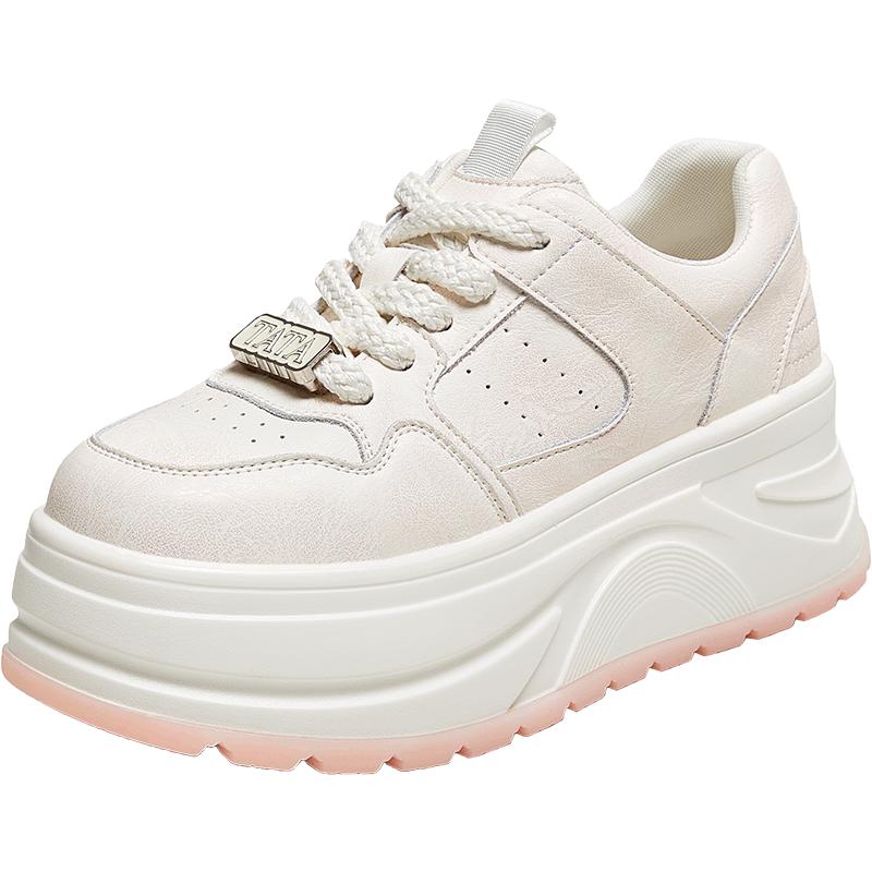TATA Women s Pink Platform Casual Sneakers 37