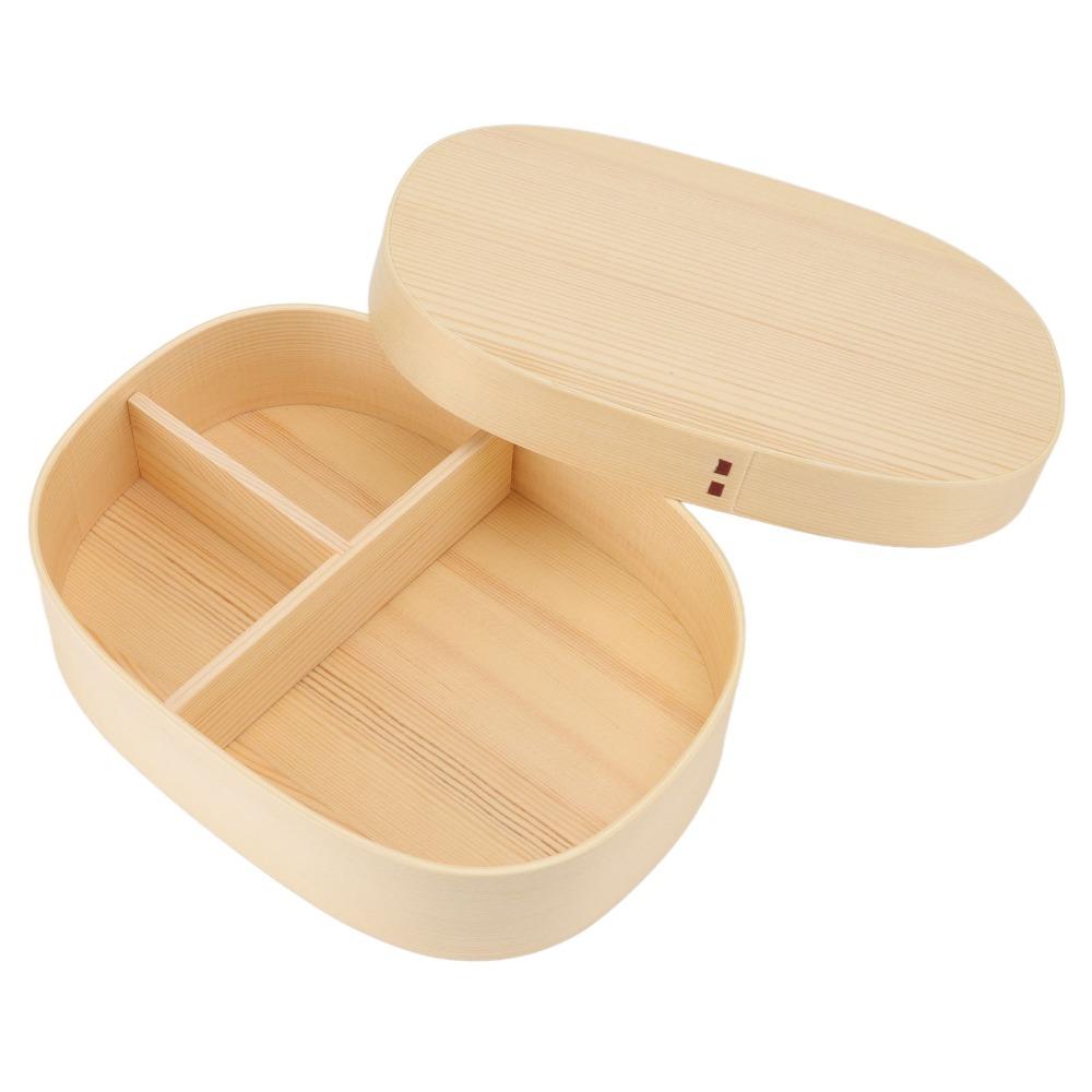 Single Layer Lunch Box Wooden Lunch Container Practical Picnic Box  For Picnics